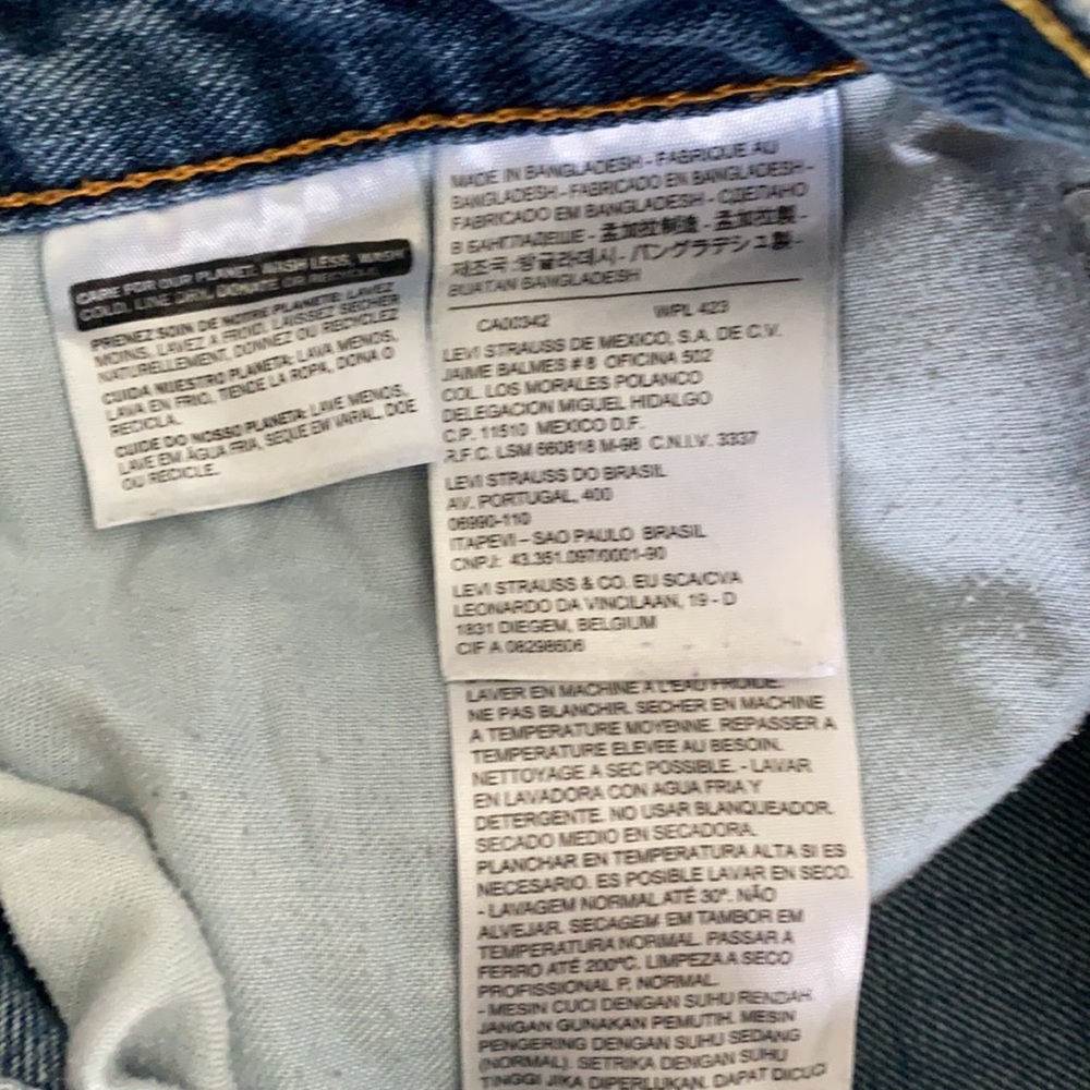 Levi’s Semi Distressed Blue Bootcut Men’s Jeans - Picture 4 of 8